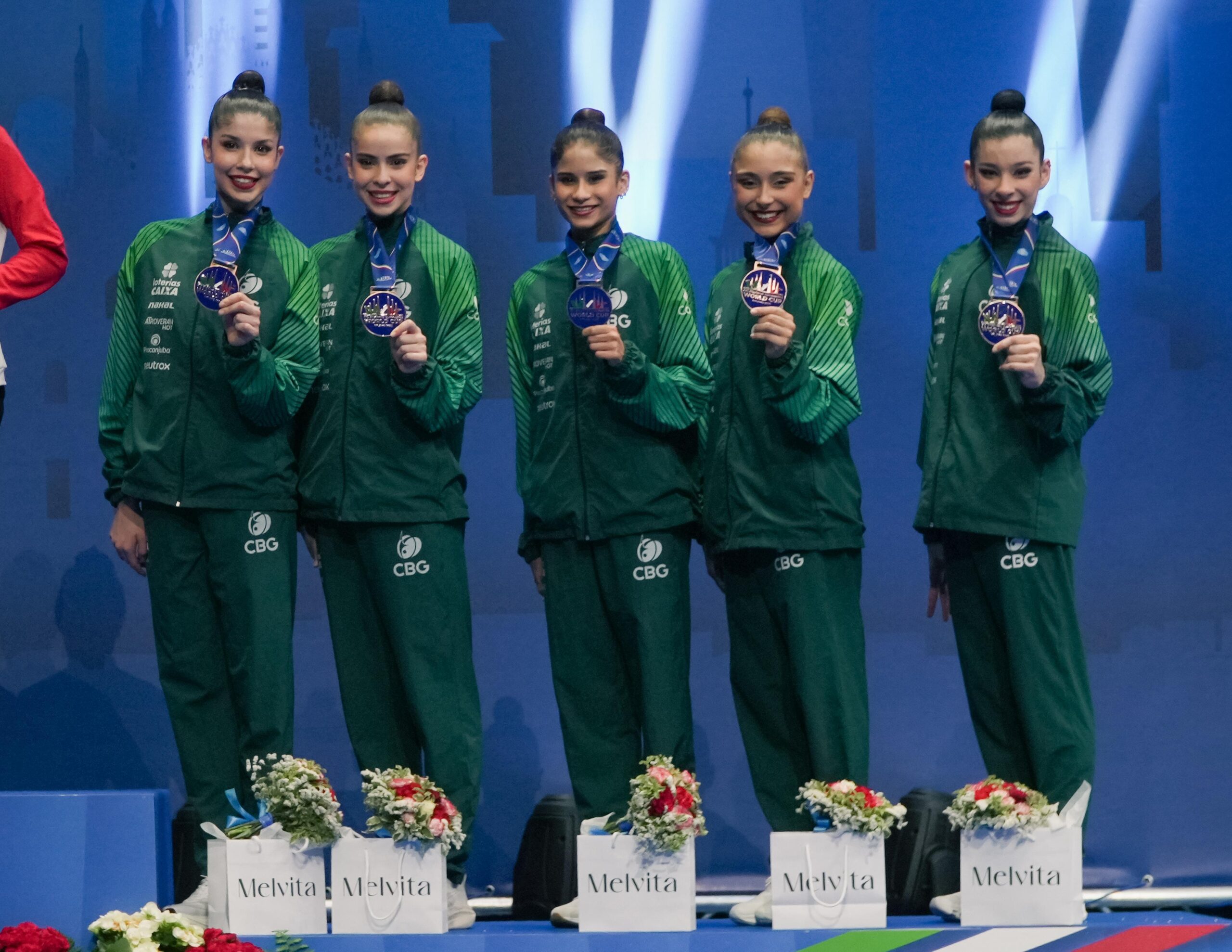 Seleção Brasileira leva Ouro pela 1ª vez na Copa do Mundo de Ginástica Rítmica | Foto: Divulgação - CBG