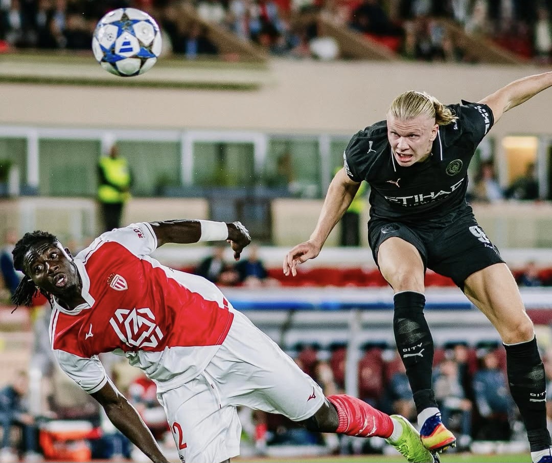 Haaland marca dois, mas Monaco arranca empate com o Manchester City na Champions