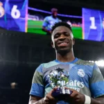 Vinicius Junior maior assistente do Real Madrid na Champions
