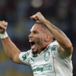 Paulinho, do Palmeiras, comemorando gol marcado contra o Flamengo (Divulgação/Palmeiras)