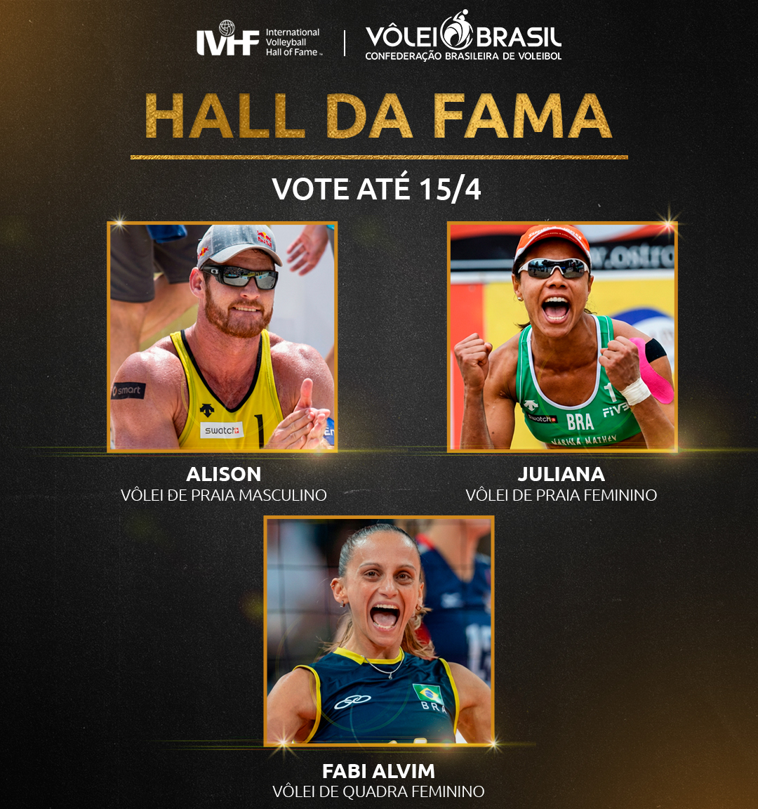 Brasil tem quatro finalistas no Hall da Fama Internacional de Vôlei