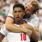Bellingham e Kane Inglaterra x Croácia (Foto: Divulgação / Inglaterra )