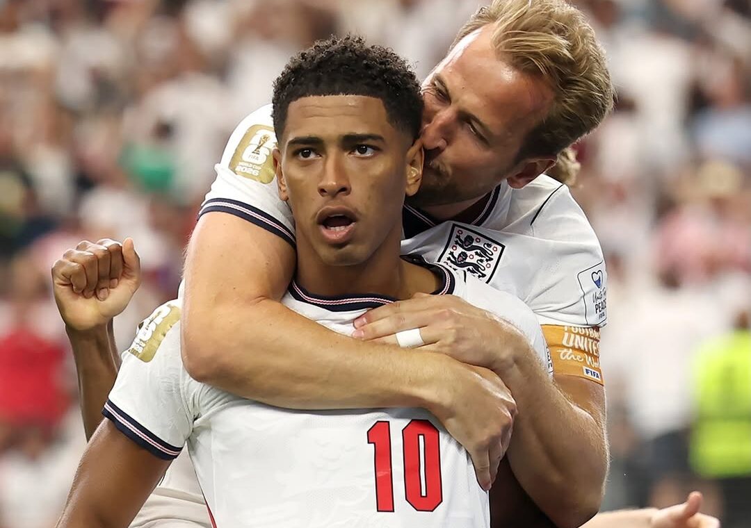Bellingham e Kane Inglaterra x Croácia (Foto: Divulgação / Inglaterra )