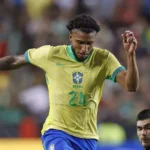 Ederson defendendo as cores da Seleção Brasileira contra o México em 2024 (Rafael Ribeiro/CBF)