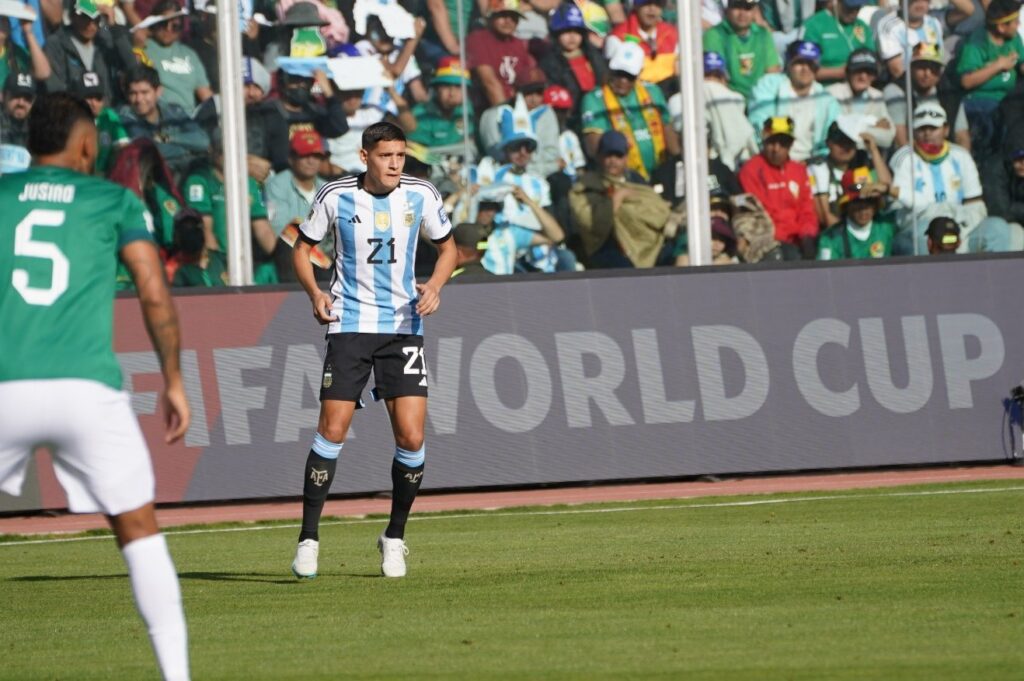 Molina em atua&ccedil;&atilde;o pela Argentina. Foto: Argentina