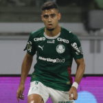 O jogador Andreas Pereira, da SE Palmeiras, em jogo contra a equipe do C Cerro Porteño, durante partida válida pelas oitavas de final, ida, da Conmebol Libertadores, na arena Nubank Parque. (Foto: Cesar Greco/Palmeiras/by Canon)