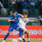 Andreas Pereira e Gustavo Henrique no jogo de ida. Foto / Santos FC
