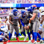 Allen marcando o Touchdown da virada. Foto: Buffalo Bills