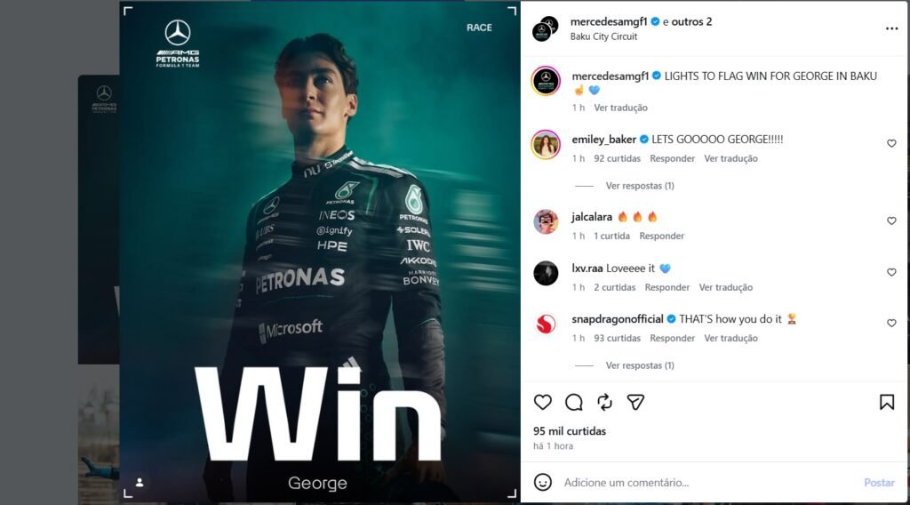 Divulgação Mercedes - AMG Petronas F1 Team