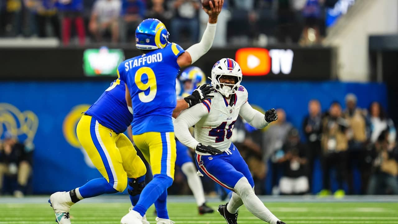 Rams e Bills duelando na temporada passada. Foto: Buffalo Bills
